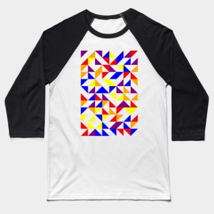 Amazing Geometric Colourful Triangle Pattern #8 Baseball T-Shirt